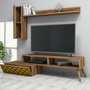 Hanah Home Mueble para la televisión Planet - Nogal, Amarillo